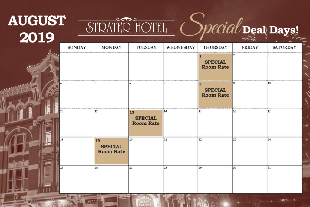 Strater Calendar Graphics August