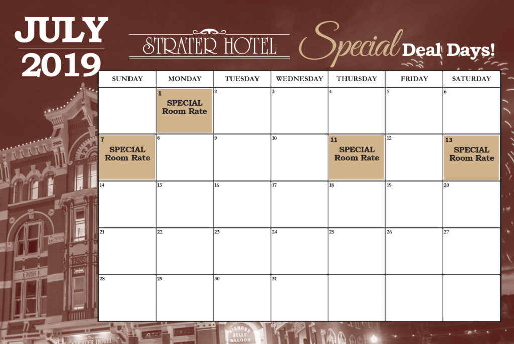 Strater Calendar Graphics July