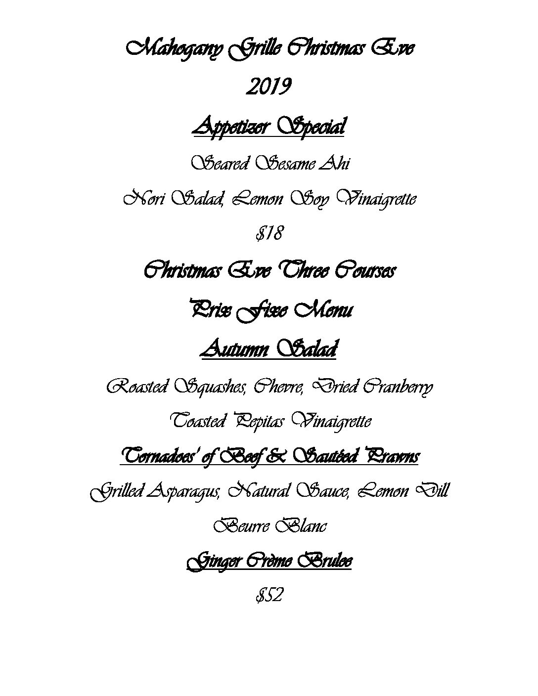Christmas Eve Dinner